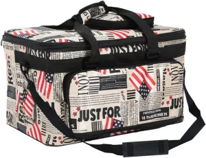 Art and Craft Storage Organizer Bag - Large Capacity Paint Supplies Carrying Case for Travel - Foldable Waterproof Tote for Sewing and Artist Tools