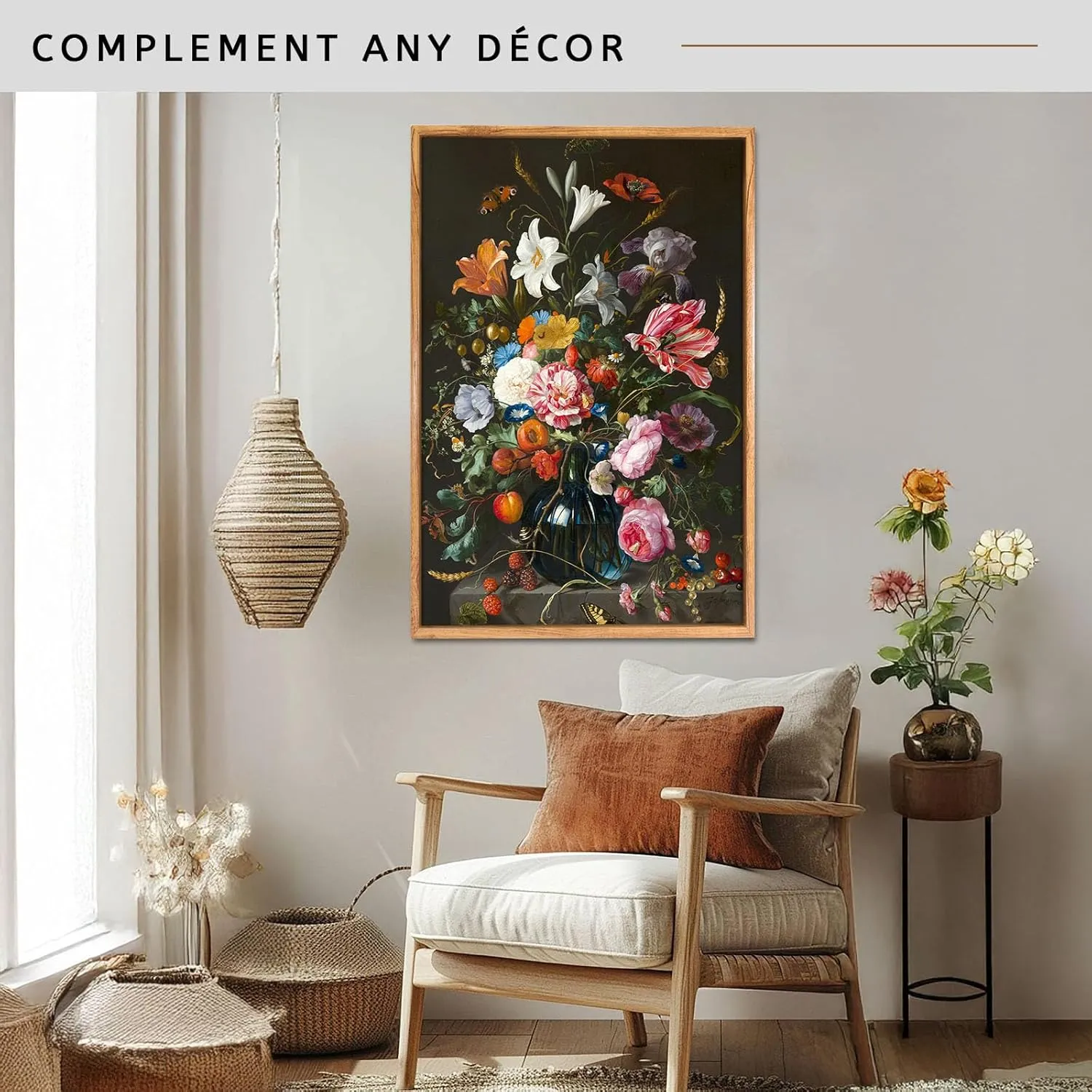 ART Canvas Floating Frame, Wood-Look Floater Frames Picture Wall Painting for 1.25 Deep Finished Customized Canvas Prints, Picture Wall Decor Artwork for Home Bedroom (Light Oak, 12" x 12")