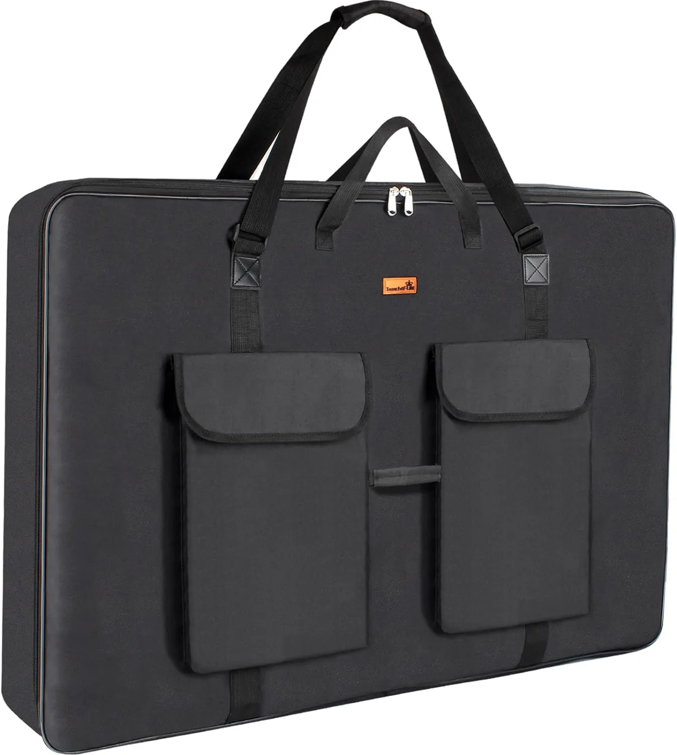 Art Portfolio Bag 36 x 48, Waterproof Artist Carrying Bag Soft Side Sturdy with Strap, Heavy Duty Storage for Artwork Drawing Canvas Poster,(Black)