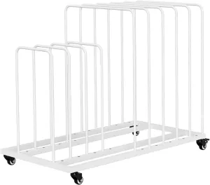 Art Storage Rack, Art Canvas Storage Organizer with Wheels, Ajustable Canvas Storage Rack for Paintings, Metal Art Painting Drying Rack for Classroom, Art Studios, Artworks, Gallery