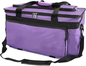 Art Supplies Organizer Bag Craft Tool Storage Tote Carrying Case Artist Travel Carrier Waterproof Paint Box Foldable For Drawing Sketch Painting Large Capacity, purple, 18.5x11.8x10.6inch(47x30x27cm)