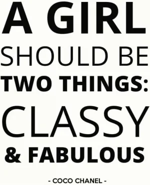 ArtDirect A Girl Should be 2 Things 15x15 Gallery Wrapped Canvas Museum Art by Z Studio