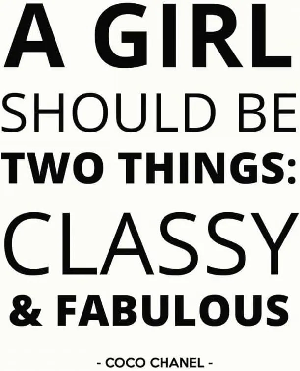 ArtDirect A Girl Should be 2 Things 15x15 Gallery Wrapped Canvas Museum Art by Z Studio