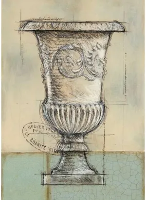 ArtDirect Abstract Urn 1 14x18 Gallery Wrapped Canvas Museum Art by Z Studio