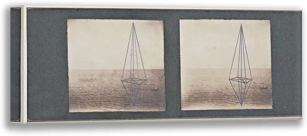 ArtDirect Marcel Duchamp - Handmade Stereopticon Slide 18x10 Gallery Wrapped Canvas Museum Art by Vintage Apple Collection