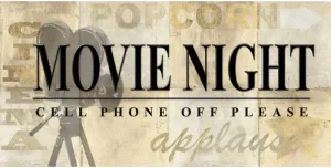 ArtDirect Movie Night 18x11 Gallery Wrapped Canvas Museum Art by Z Studio