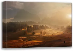 ArtDirect Rericha, Daniel 24x17 Gallery Wrapped Canvas Museum Art Titled: Morning On Alpine Meadow