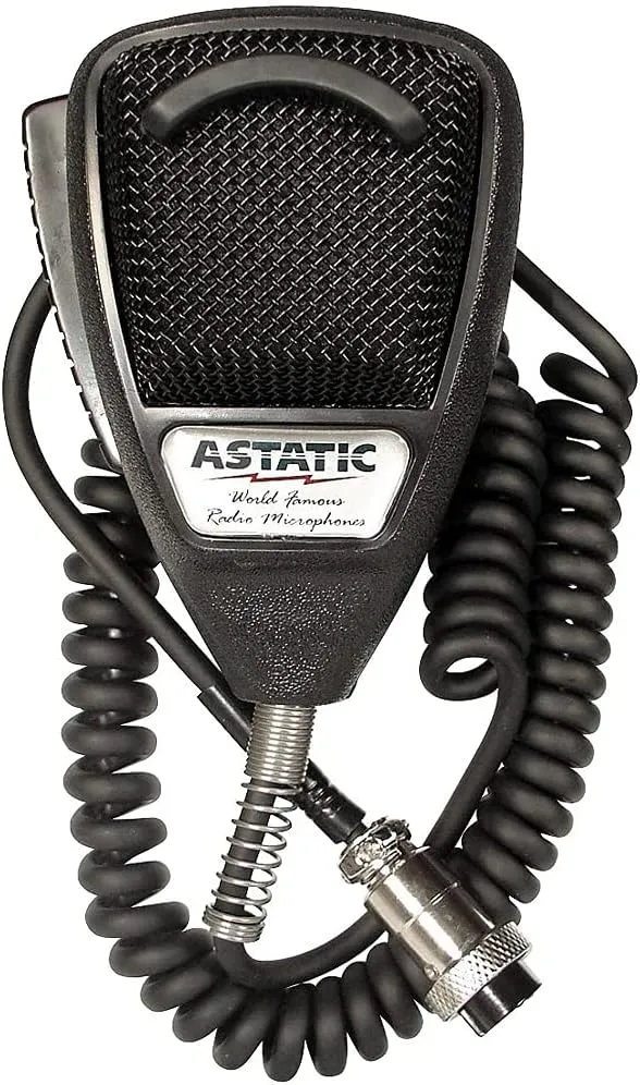 Astatic 636LB1 Dynamic Noise Canceling 4-Pin CB Microphone, Rubberized Black For use with CB Amateur Radio and SSB Communications, Designed for Close Talking Handheld Applications