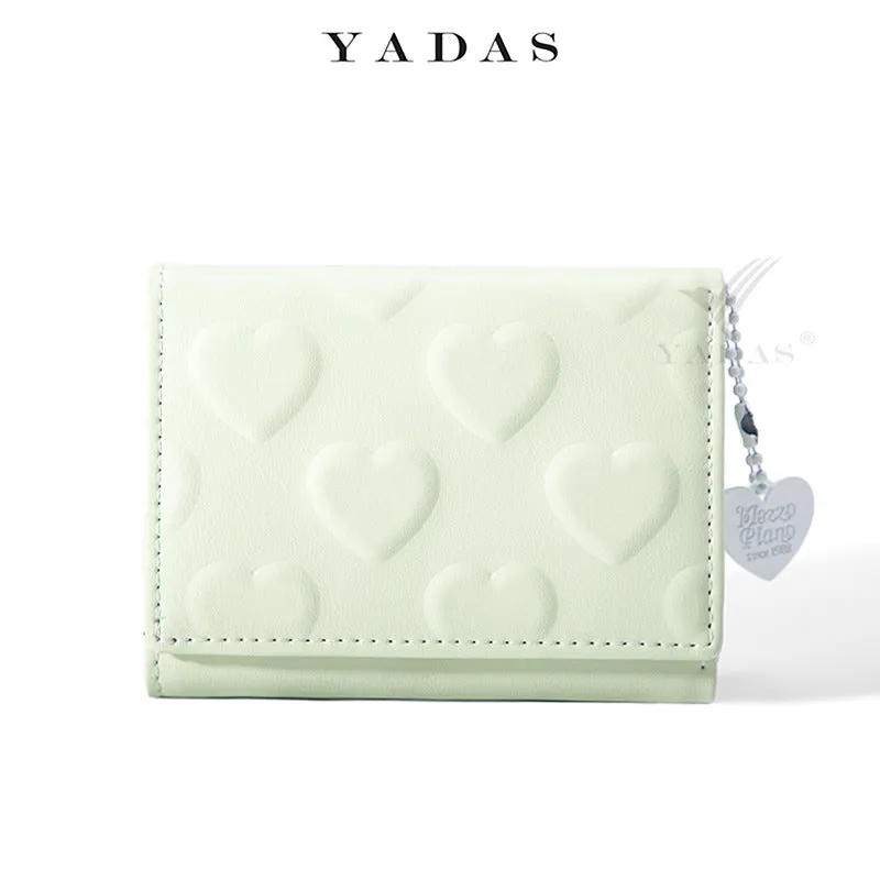 Attractive Women's Love Pendant Embossed Short Ladies Wallets