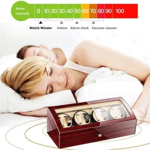 Automatic Watch Winder Box Watches Storage Wood Paint Exterior for Man Women Large Capacity