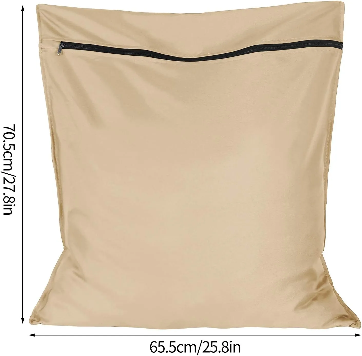 AUXSOUL 1 Pack Pet Laundry Bag,Stops Pet Hair Blocking The Washing Machine,Big Size Wash Bag Ideal for Dog Cat Horse,Hair Remover Safely,25.8’’ 27.8’’(65 X 70cm)(Beige)