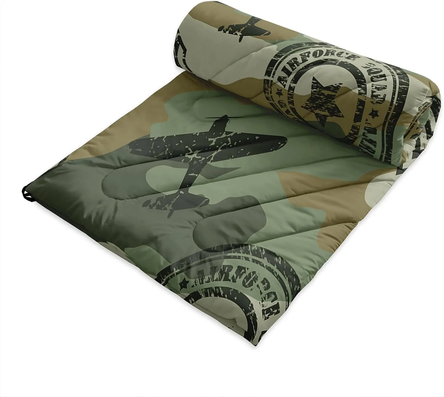 Axolotl Camouflage Printed Camping Blanket,Lightweight Portable Waterproof Puffy Military Themed Travel Blanket,Aircraft Medal Packable Outdoor Blanket for Picnic,Camping,Travel,Stadium,Hiking,Green