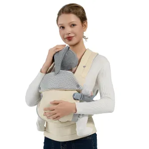 Baby Carrier Newborn to Toddler, Adjustable Toddler Carrier, Baby Holder Carrier, Kangaroo Infant Carriers with Widen Shoulder Straps, Cream