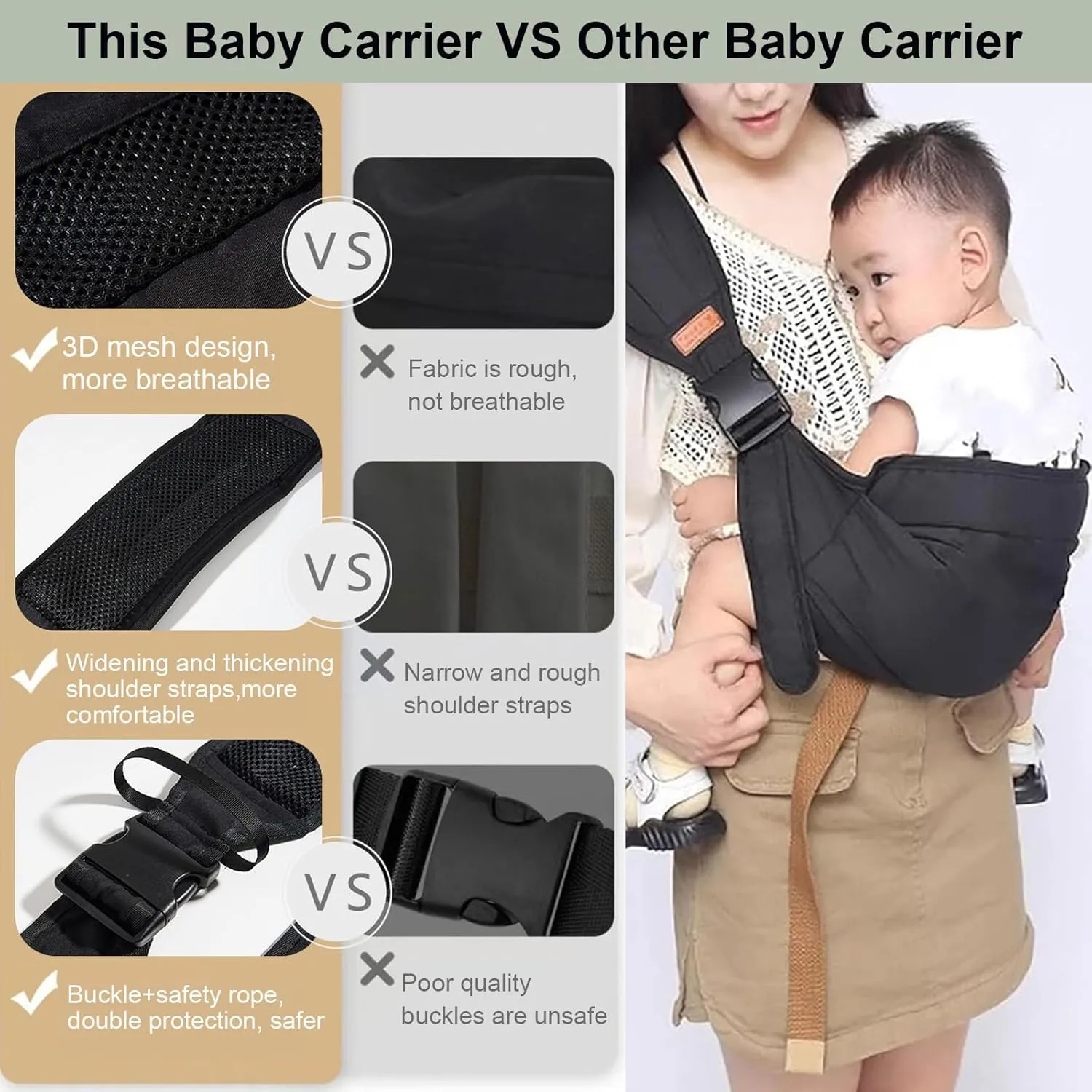 Baby Sling Carrier,Toddler Carrier,Baby Sling,Portable and Adjustable Non-Slip Hip Seat Carriers 10-45lbs(Pink,Cloth)