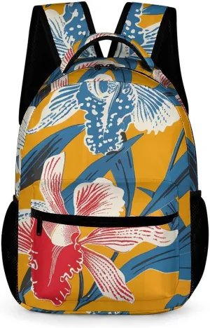 Backpack for Women Small Travel Bag Mustard Yellow Pattern Carry on Backpack Lightweight Casual Daypack, Style