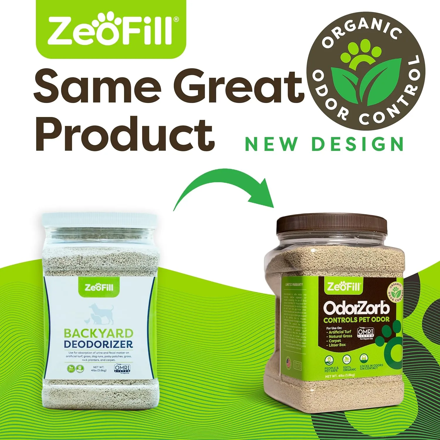 Backyard Deodorizer – Eliminates Pet Urine & Poultry Odors for Artificial Turf, Grass, Lawns, Patios, Concrete & Playgrounds | Dog, Cat Litter Box Deodorizer, Chicken Coop Refresher | 4 lbs.