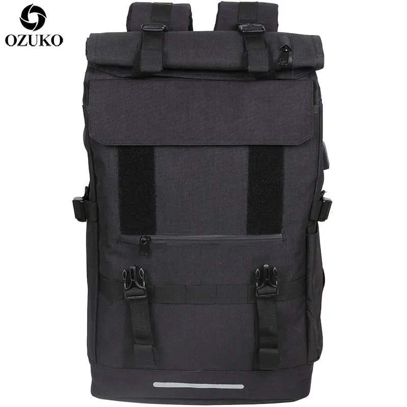 Bag Laptop Travel USB School Capacity Teenagers Free shipping Male Highly-rated OZUKO Charge New Backpacks Men Large Backpack Multifunction Travel 40L For