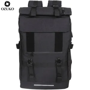 Bag Laptop Travel USB School Capacity Teenagers Free shipping Male Highly-rated OZUKO Charge New Backpacks Men Large Backpack Multifunction Travel 40L For