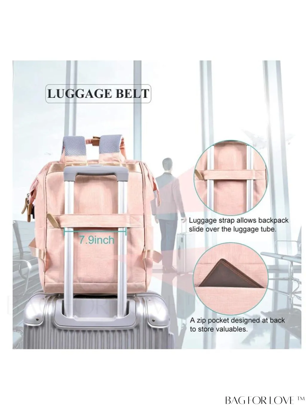 BagForLove - 17.3 Inch Laptop Backpack: Water Resistant, USB Charging Port, Perfect for Business Travel