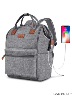 BagForLove - 17.3 Inch Laptop Backpack: Water Resistant, USB Charging Port, Perfect for Business Travel