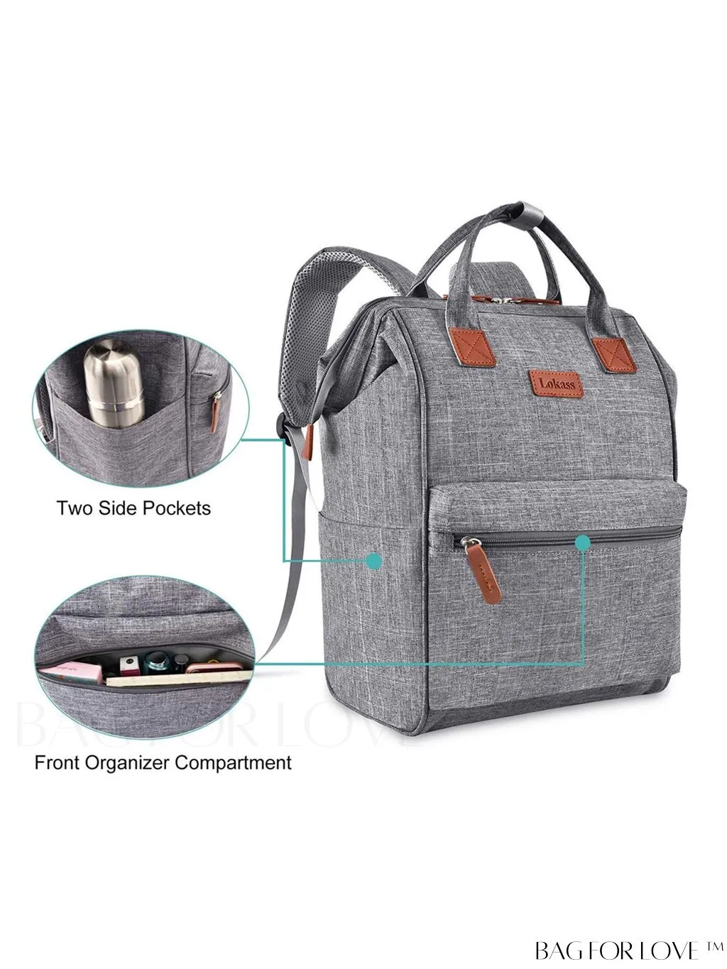 BagForLove - 17.3 Inch Laptop Backpack: Water Resistant, USB Charging Port, Perfect for Business Travel