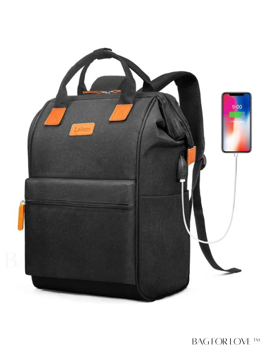 BagForLove - 17.3 Inch Laptop Backpack: Water Resistant, USB Charging Port, Perfect for Business Travel