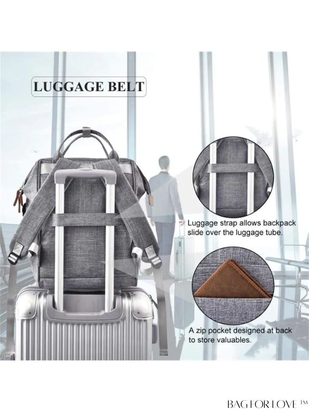 BagForLove - 17.3 Inch Laptop Backpack: Water Resistant, USB Charging Port, Perfect for Business Travel