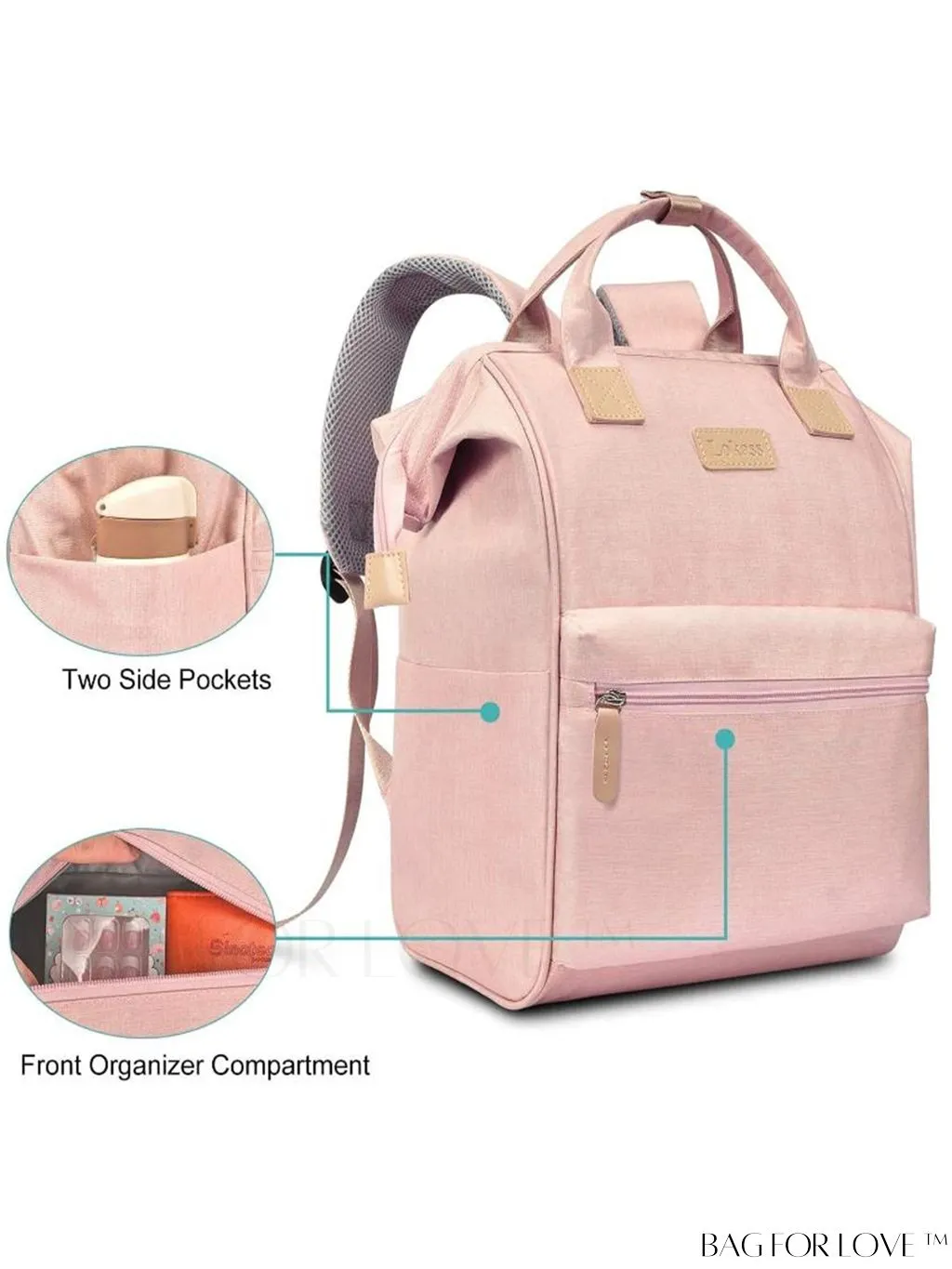 BagForLove - 17.3 Inch Laptop Backpack: Water Resistant, USB Charging Port, Perfect for Business Travel
