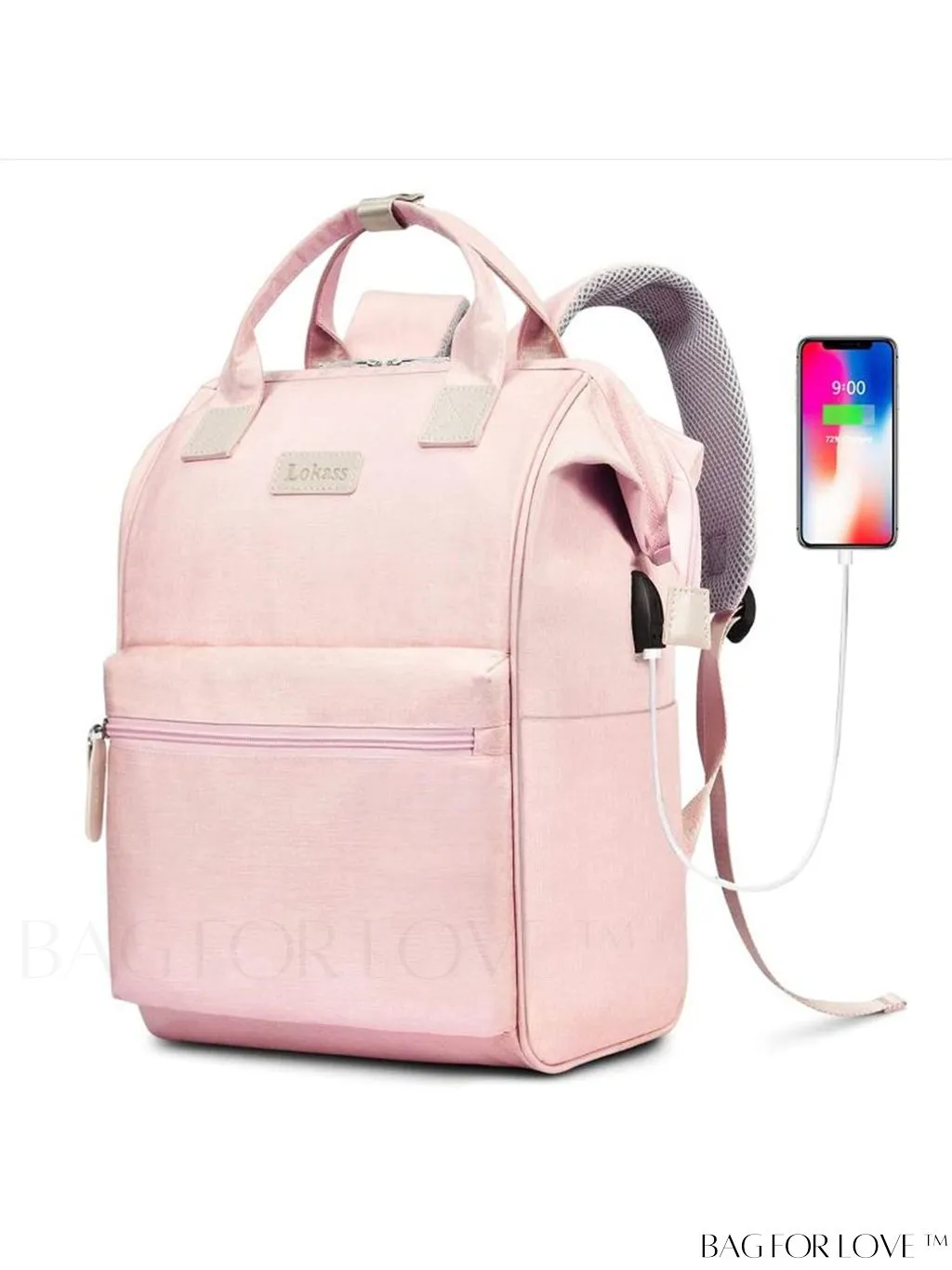 BagForLove - 17.3 Inch Laptop Backpack: Water Resistant, USB Charging Port, Perfect for Business Travel