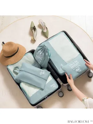 BagForLove - 6-Piece Travel Suitcase Organizer Set for Efficient Storage, Packing and Organizing of Clothes, Shoes, and Luggage