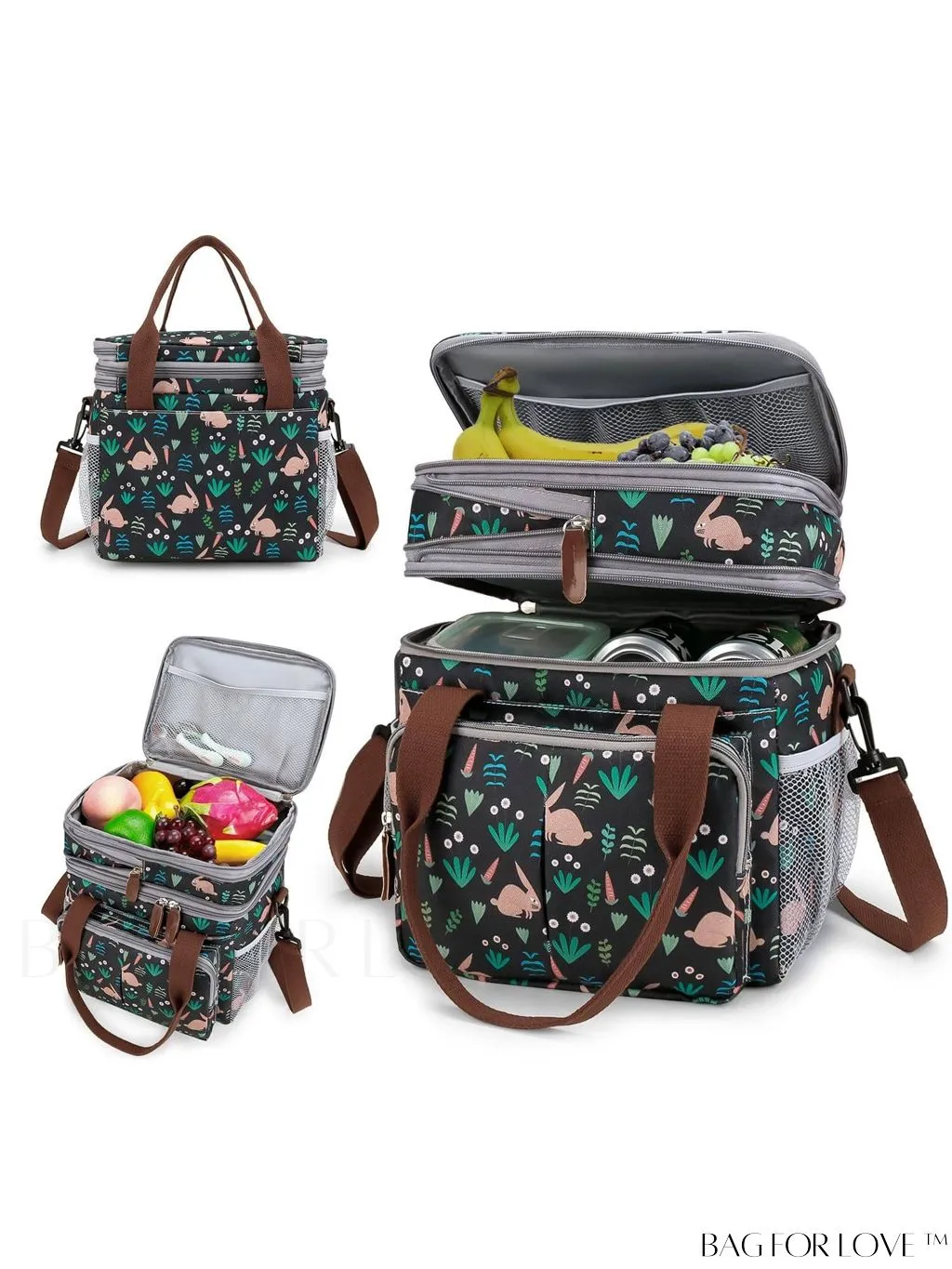 BagForLove - Cactus Graphic Waterproof Lunch Bag with Dual Handles