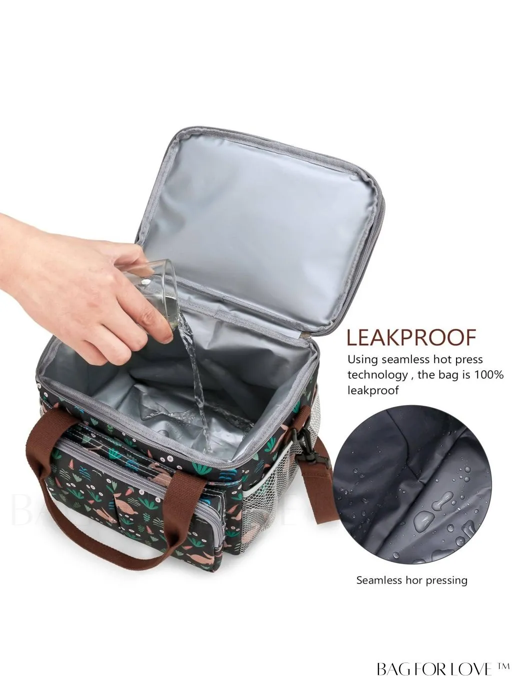 BagForLove - Cactus Graphic Waterproof Lunch Bag with Dual Handles