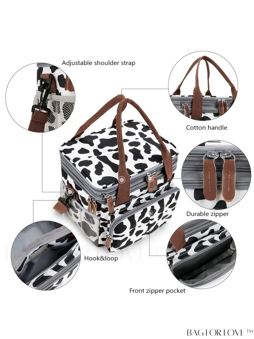 BagForLove - Cactus Graphic Waterproof Lunch Bag with Dual Handles