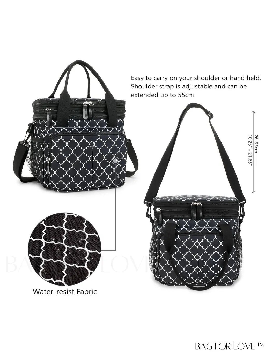 BagForLove - Cactus Graphic Waterproof Lunch Bag with Dual Handles