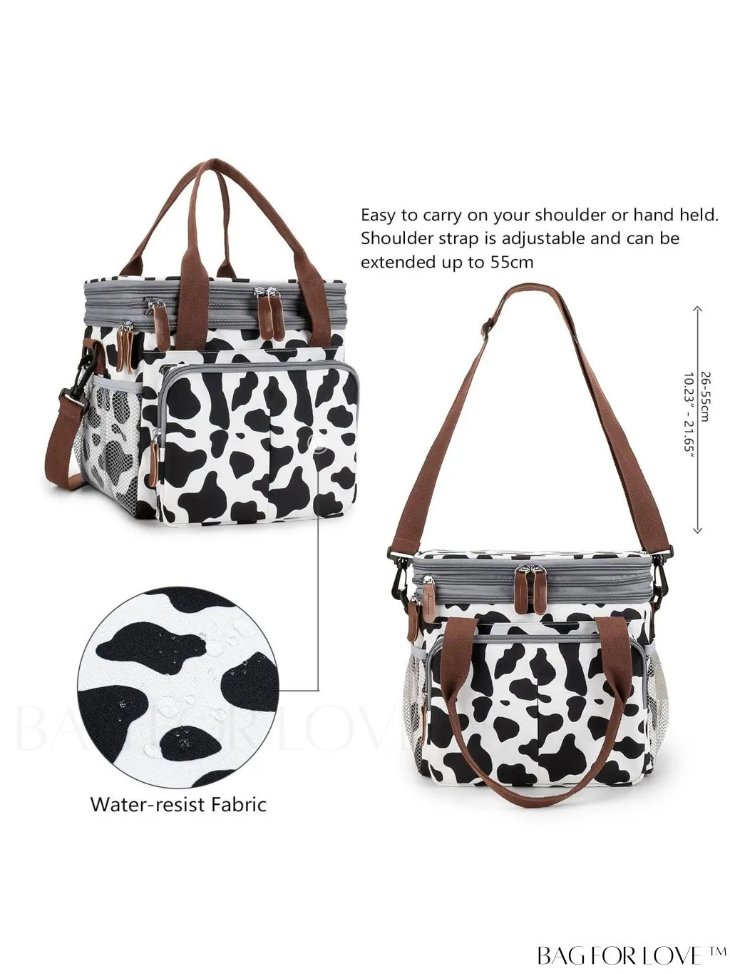 BagForLove - Cactus Graphic Waterproof Lunch Bag with Dual Handles