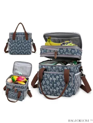 BagForLove - Cactus Graphic Waterproof Lunch Bag with Dual Handles