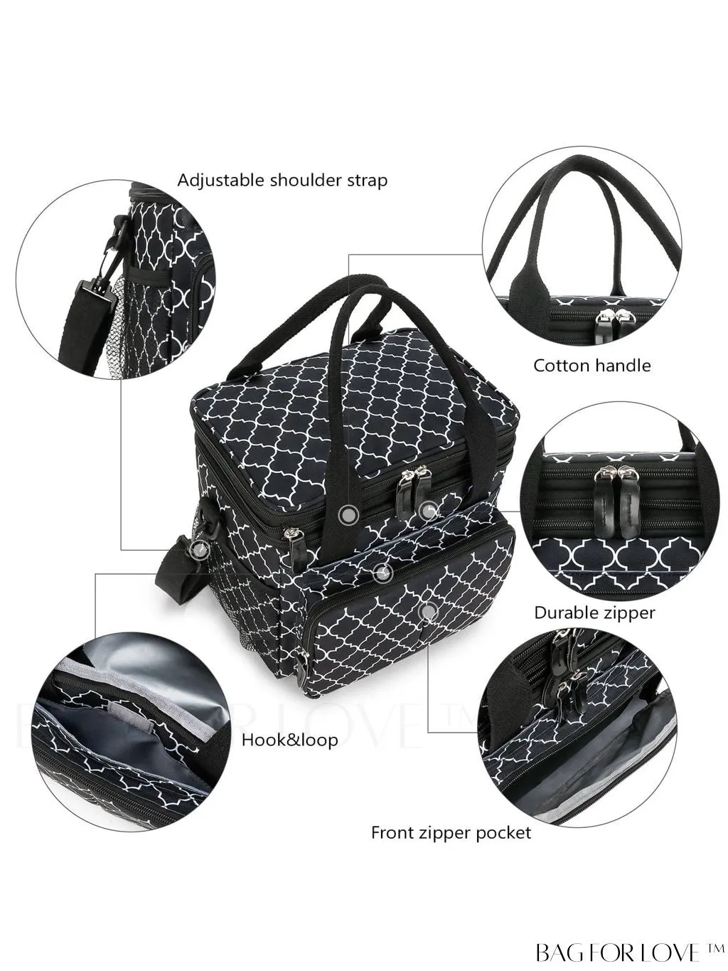 BagForLove - Cactus Graphic Waterproof Lunch Bag with Dual Handles