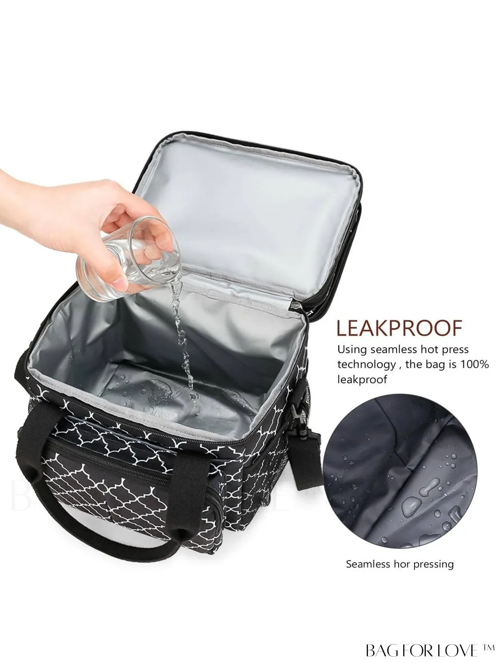 BagForLove - Cactus Graphic Waterproof Lunch Bag with Dual Handles