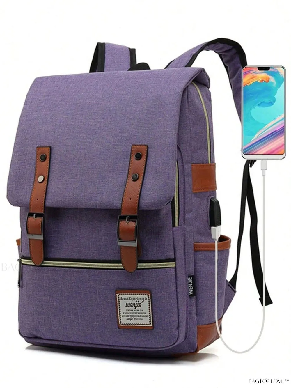 BagForLove - Classic Laptop Bag with Built-in USB Charging Hub