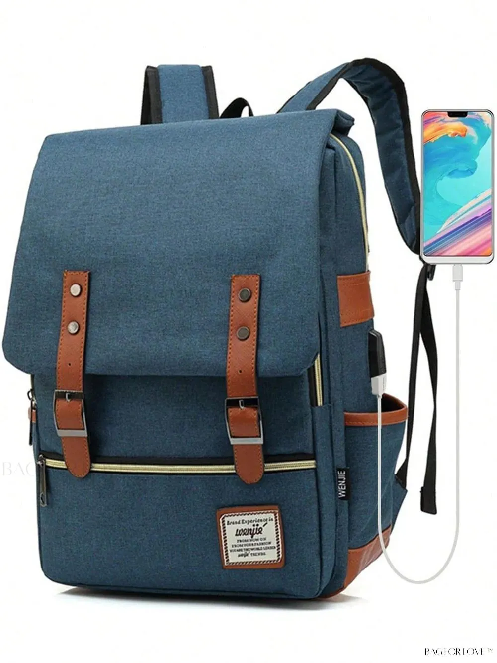 BagForLove - Classic Laptop Bag with Built-in USB Charging Hub