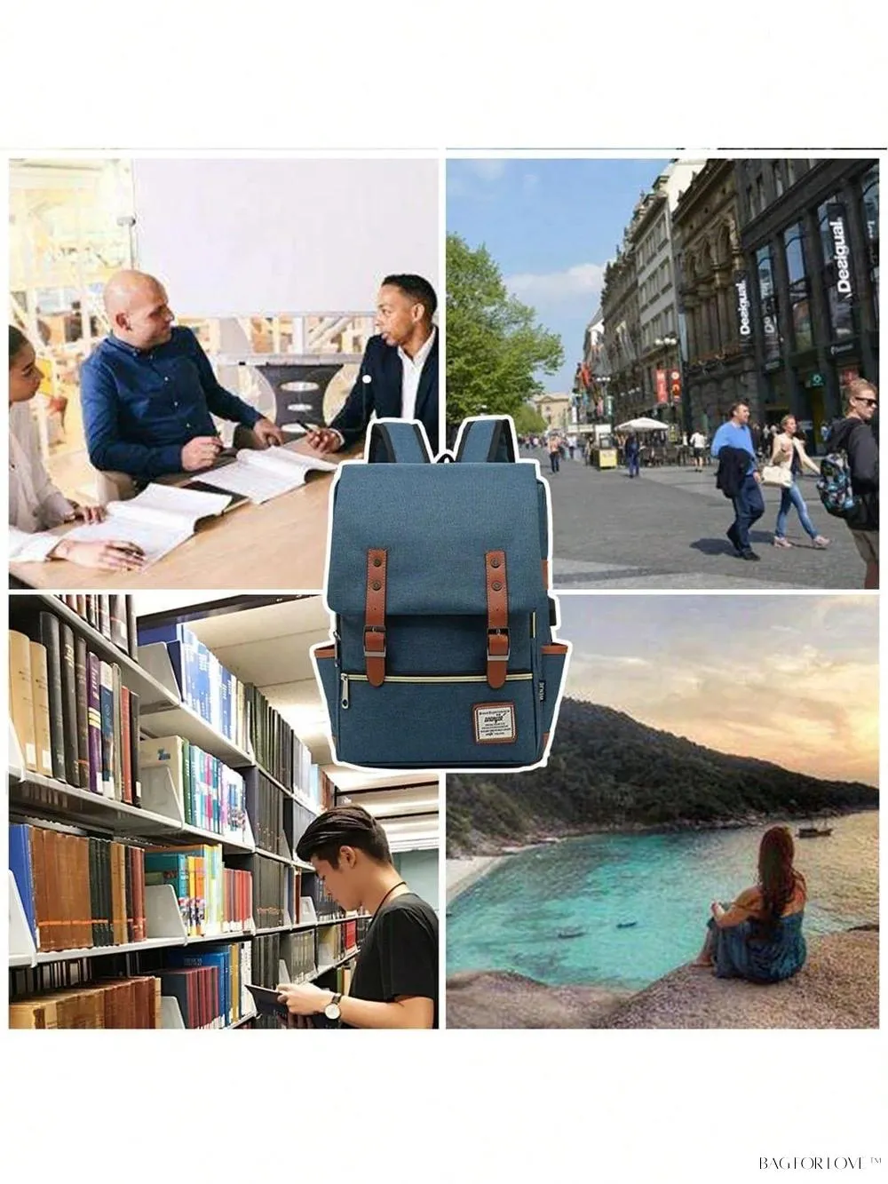 BagForLove - Classic Laptop Bag with Built-in USB Charging Hub