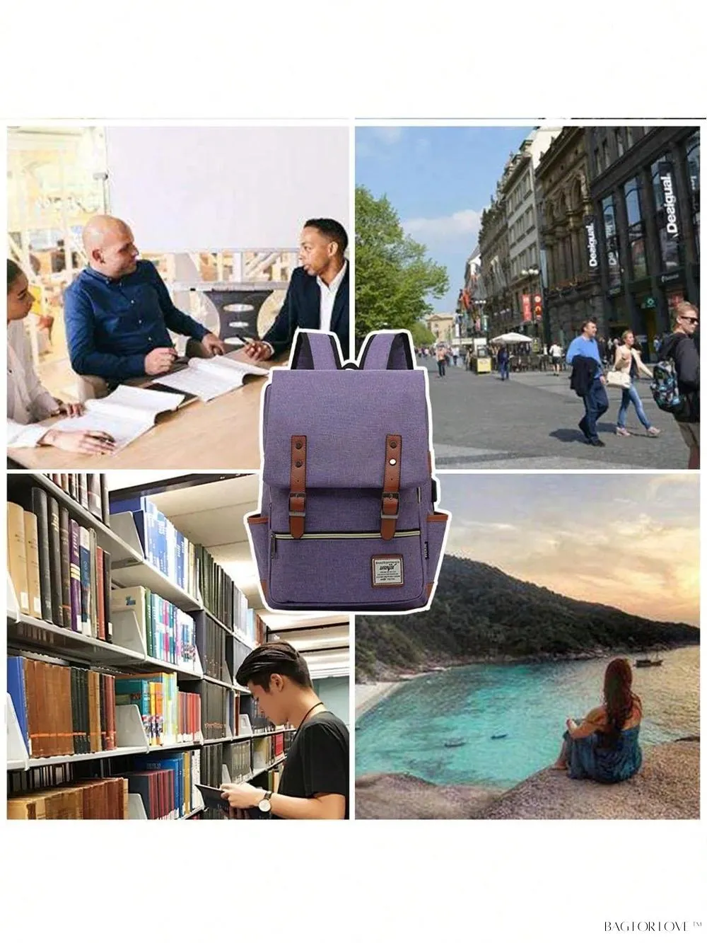 BagForLove - Classic Laptop Bag with Built-in USB Charging Hub