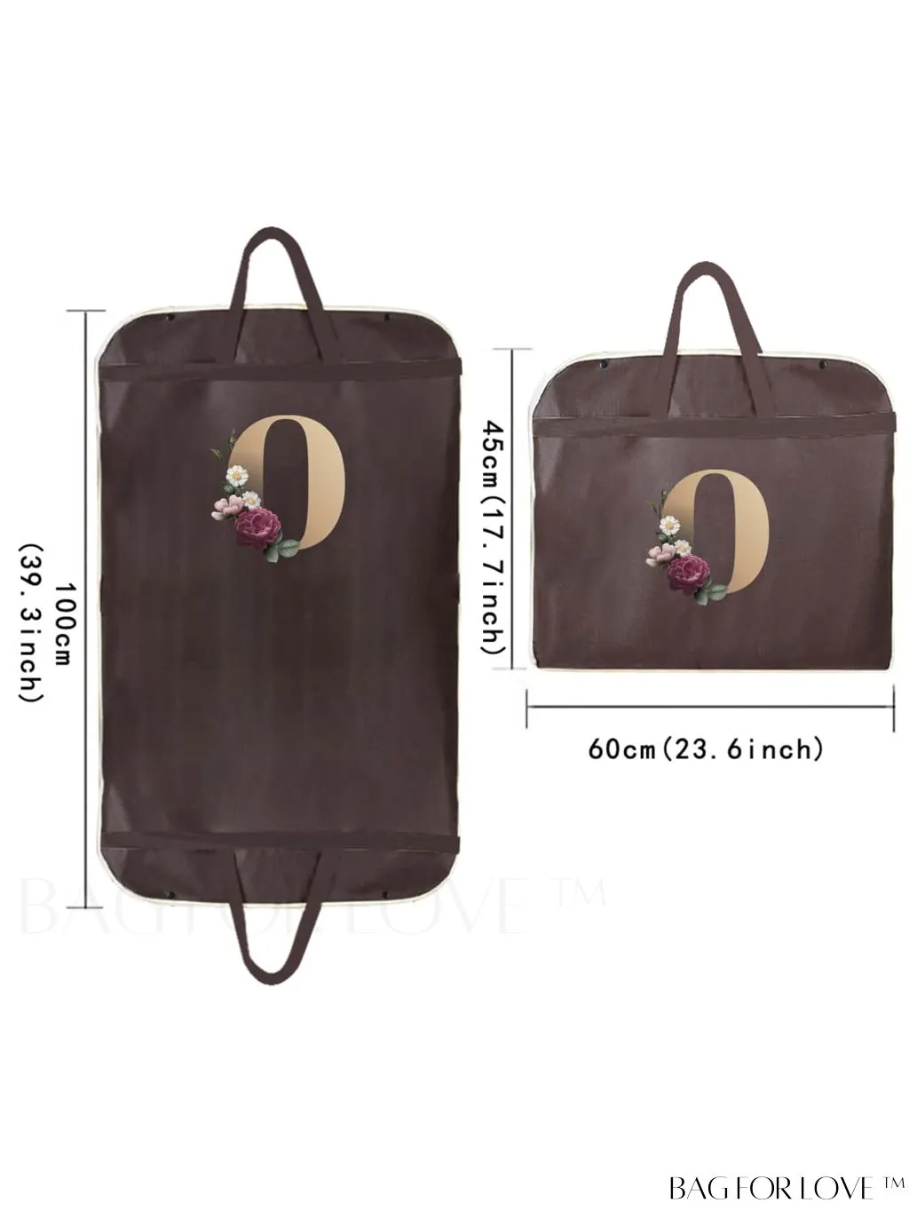 BagForLove - Personalized Gold Initial Wedding Dress Storage Bag - Travel-friendly Wardrobe and Garment Organizer