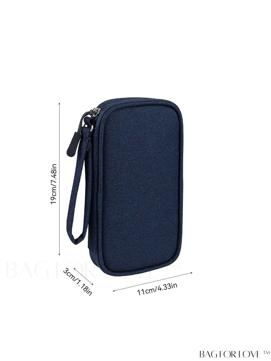 BagForLove - Portable Black Data Cable Storage Bag for Travel - Organize Your On-the-Go Data Lines
