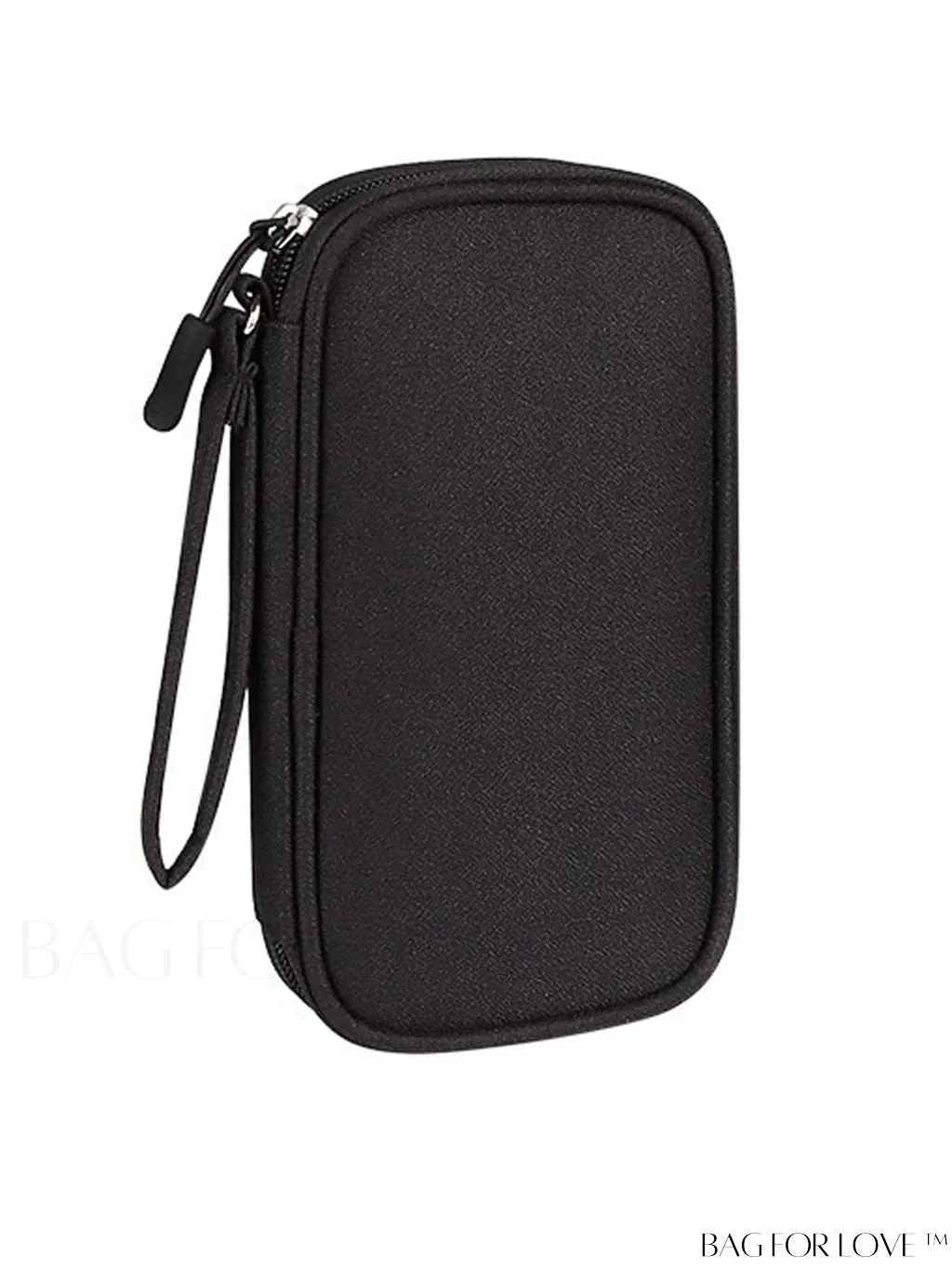 BagForLove - Portable Black Data Cable Storage Bag for Travel - Organize Your On-the-Go Data Lines