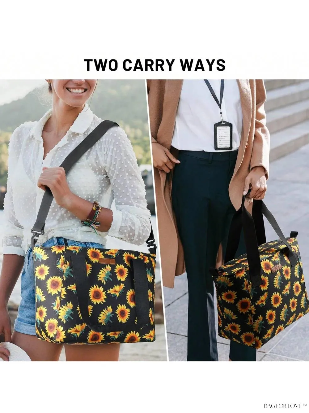BagForLove - Stylish Teacher's Large Lunch Box with Waterproof Tote
