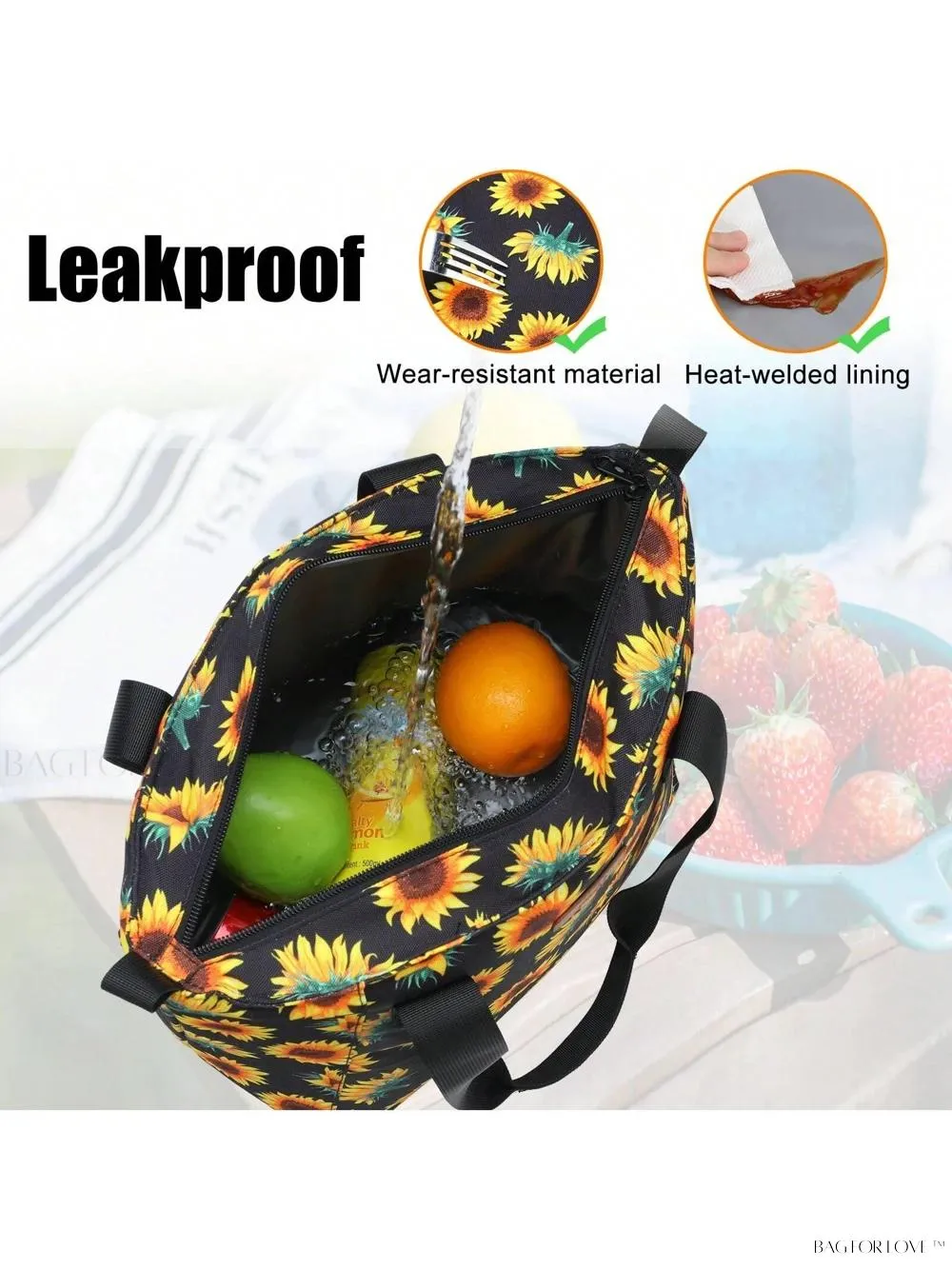 BagForLove - Stylish Teacher's Large Lunch Box with Waterproof Tote
