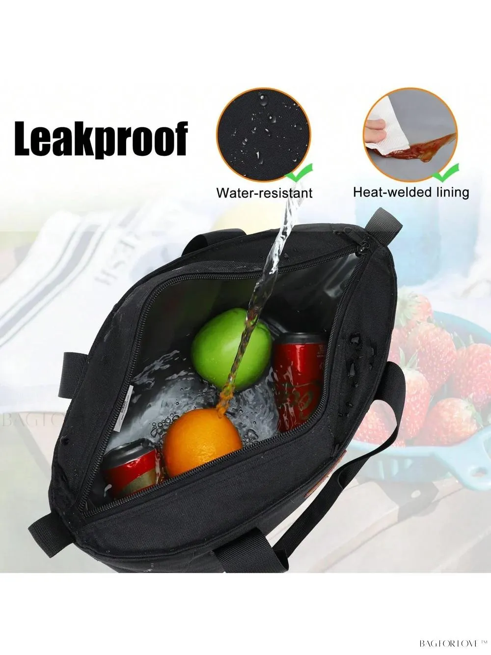 BagForLove - Stylish Teacher's Large Lunch Box with Waterproof Tote