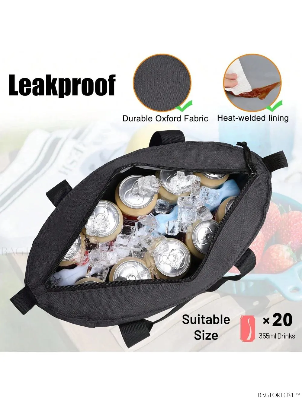 BagForLove - Stylish Teacher's Large Lunch Box with Waterproof Tote