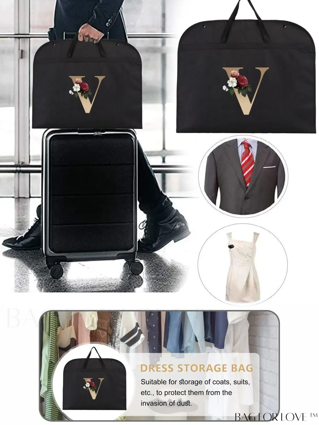 BagForLove - Wardrobe-Ready Wedding Dress Travel Bag: Elegant Storage for Clothing & Accessories